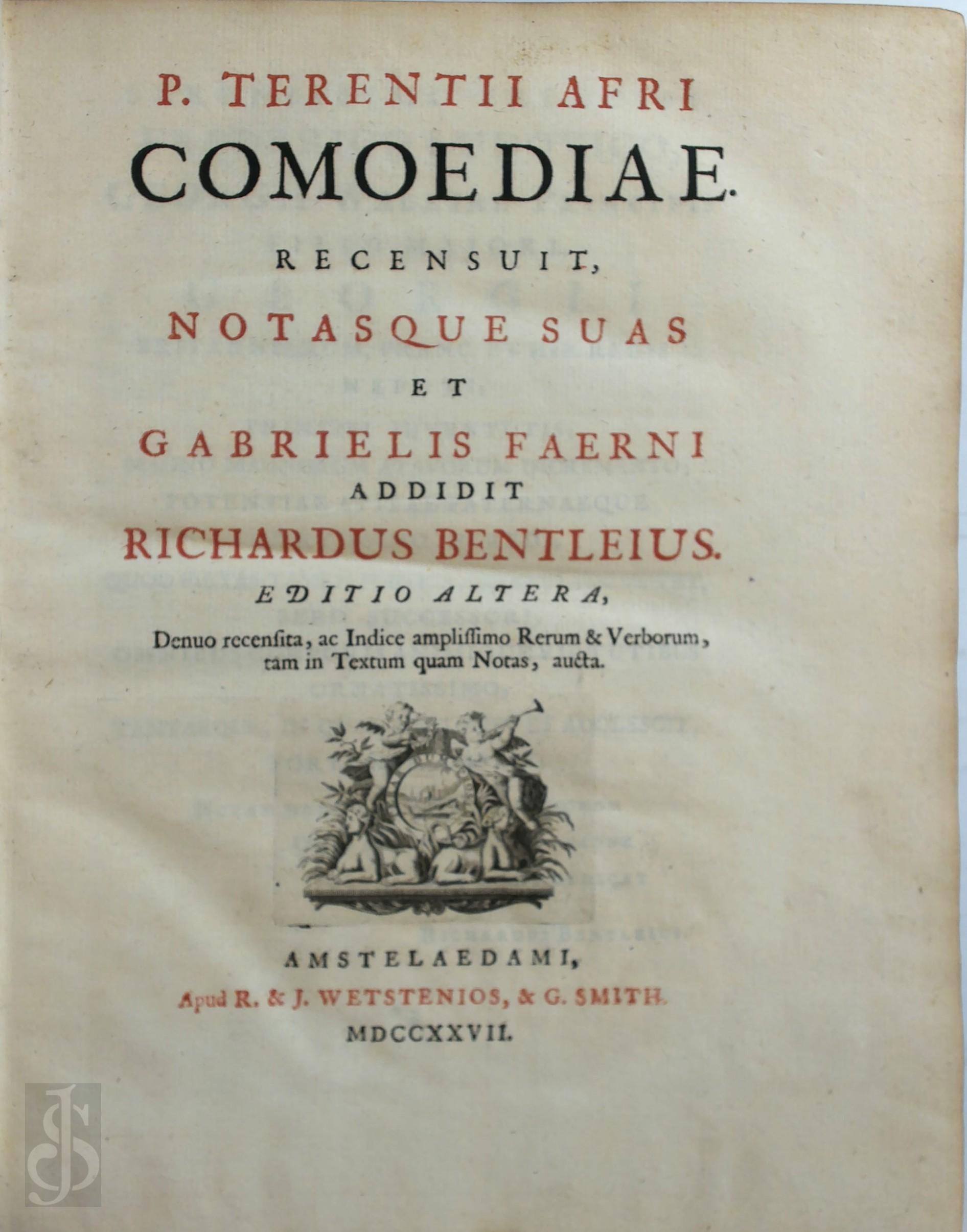  - Terentius cum notis R. Bentleji.