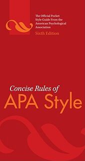 Concise Rules of APA Style - American Psychological Association (ISBN 9781433805608)