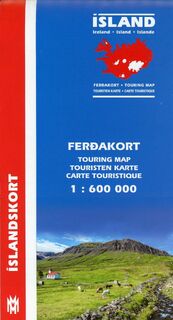 Iceland Touring Map for drivers and tourists 1:600 000 - H H Hansen (ISBN 9789979338222)
