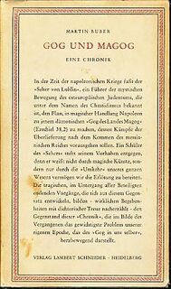Gog und Magog - Martin Buber