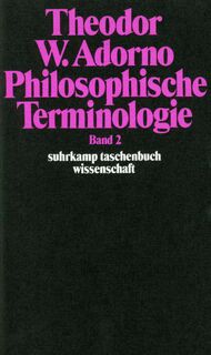 Philosophische Terminologie 2 - Theodor W. Adorno (ISBN 9783518276501)