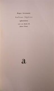 Balises légères - Aphorismes - Roger Avermaete, James [ill.] Ensor