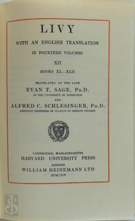 Livy: (History of Rome) Volume XII. Books 40-42 - Livy (ISBN 9780674993662)