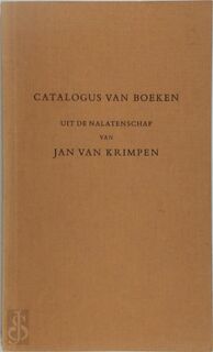 Catalogus van boeken uit de nalatenschap van Jan Krimpen - Jan van Krimpen
