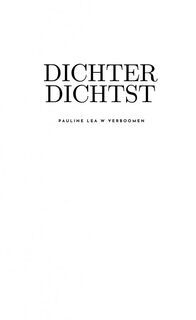 Dichter Dichtst - Pauline Lea Verboomen (ISBN 9789403772073)