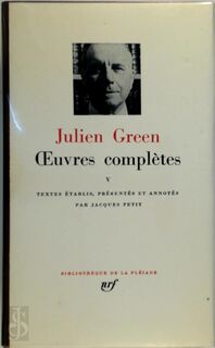 Oeuvres complètes - Tome V - Julien Green (ISBN 9782070108404 )