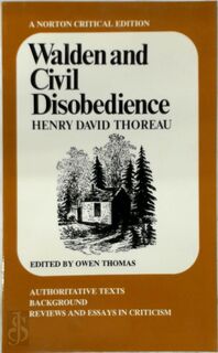 Walden, and Civil Disobedience - Henry David Thoreau (ISBN 9780393096651)