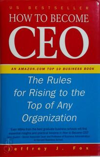 How to Become CEO - Jeffrey J. Fox (ISBN 9780091826611)