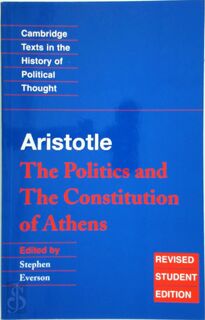 Aristotle: The Politics and the Constitution of Athens - Aristotle (ISBN 9780521484008)