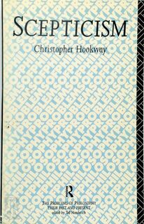 Scepticism - Christopher Hookway (ISBN 9780415087643)
