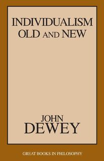 Individualism Old and New - John Dewey (ISBN 9781573926935)