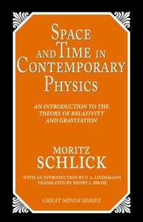 Space and Time in Contemporary Physics - Moritz Schlick (ISBN 9781591024170)