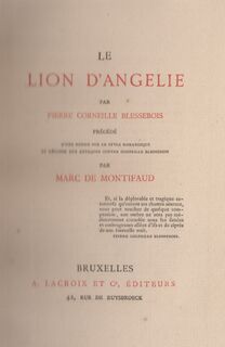 Le lion d’Angelie par Corneille Blessebois - Marc de Montifaud