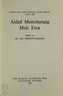 Aided Muirchertaig Meic Erca - Lil Nic Dhonnchadha (Edit.)