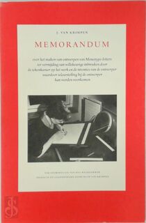 Memorandum - J. van Krimpen (ISBN 9789070386863)