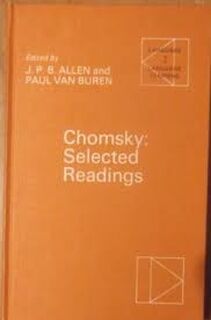 Chomsky: selected readings - Noam Chomsky (ISBN 9780194371148)