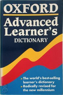 Oxford Advanced Learner's Dictionary - A.S. Hornby (ISBN 9780194315104)