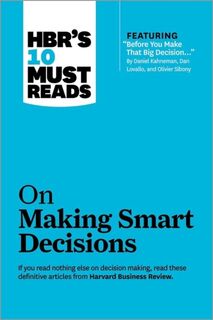 Hbr's 10 must reads: on smart decisions - Daniel Kahneman, Et Al (ISBN 9781422189894)
