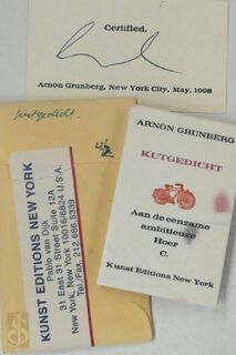 Kutgedicht. Aan de eenzame ambitieuze Hoer C. [26 geletterde ex.] - Arnon Grunberg