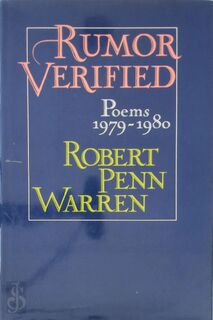 Rumor Verified - Robert Penn Warren (ISBN 9780394521367)