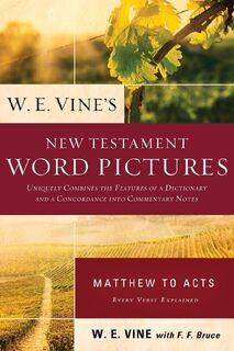 W. E. Vine's New Testament Word Pictures: Matthew to Acts - W. E. Vine (ISBN 9780718036898)