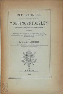 Repertorium van de geschriften over de voedingsmiddelen - A.-J.-J. Vandevelde
