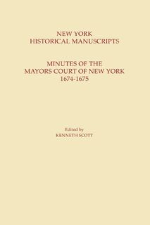 New York Historical Manuscripts - Scott (ISBN 9780806310336)