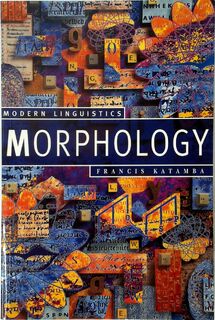 Morphology - Francis Katamba (ISBN 9780333541135)