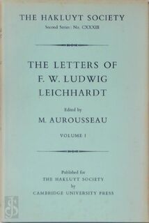The Letters of F. W. Ludwig Leichhardt - F.W. Ludwig Leichhardt, M. Aurousseau