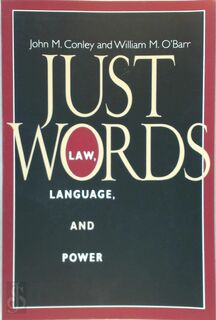 Just Words - John M. Conley, William M. O'Barr (ISBN 9780226114873)