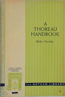 A Thoreau Handbook - Walter Roy Harding, Michael Meyer (ISBN 9780814701805)