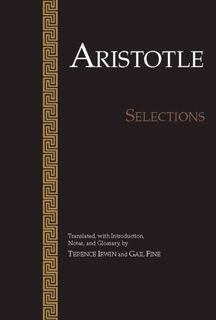 Aristotle: Selections - Aristotle (ISBN 9780915145676)