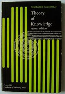 Theory of knowledge - Roderick M. Chisholm (ISBN 9780139141508)
