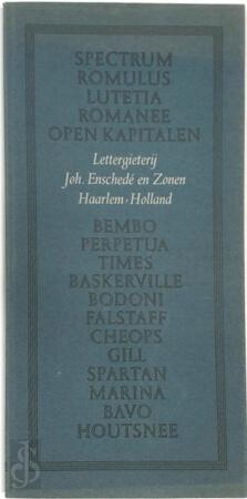 Lettergieterij Joh. Enschedé en Zonen, Haarlem, Holland - Joh. Enschedé En Zonen Lettergieterij Joh. Enschedé en Zonen, Haarlem, Holland - Joh. Enschedé En Zonen