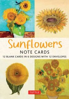 Sunflowers - 12 Blank Note Cards: 12 Blank Cards in 6 Designs with 12 Envelopes in a Keepsake Box - Tuttle Studio (ISBN 9780804856690)