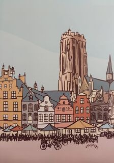 Poster Grote Markt/Romboutstoren - (ISBN 2500015952199)