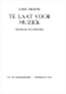 Te laat voor muziek - Lode Zielens