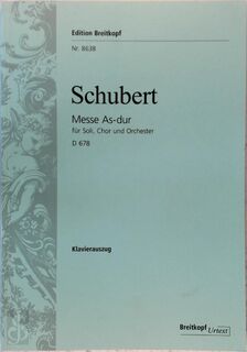 Schubert - Messe As-dur für Soli, Chor und Orchester (ISBN 9790004182628)