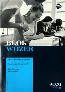 Blokwijzer Psychologisch testen editie 2021-22 - Miet Craeynest, Pol Craeynest (ISBN 9789464144147)