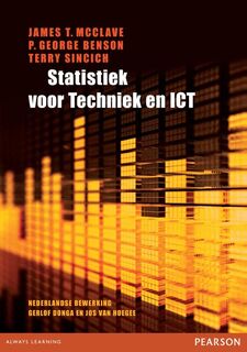 Statistiek voor Techniek en ICT - J.T MacClave, G.P. Benson, T. Sincich (ISBN 9789043014090)