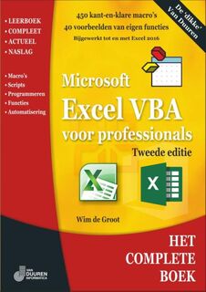 Excel VBA voor professionals - Wim de Groot (ISBN 9789059408074)