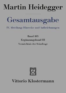Vermächtnis der Seinsfrage - Martin Heidegger (ISBN 9783465046929)