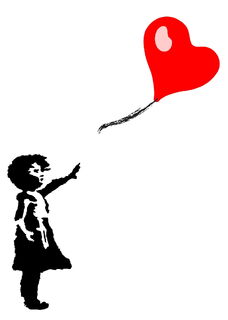 Poster Girl With A Red Balloon - Banksy - 40x30 - Street Art - Grafitti (ISBN 2500015061815)