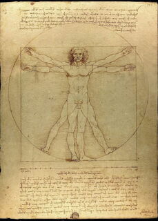 Poster Mens van Vitruvius 40x30 - Leonardo Da Vinci - Anatomie Menselijk Lichaam - Florence (ISBN 2500015061976)