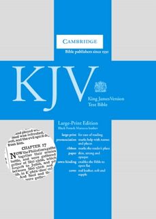 KJV Large Print Text Bible, Black French Morocco Leather, KJ653:T - Cambridge University Press (ISBN 9780521508810)
