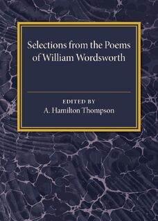 Selections from the Poems of William Wordsworth - William Wordsworth (ISBN 9781107544659)