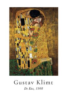 Poster Gustav Klimt - De Kus in Passe-partout - (ISBN 2500015061501)