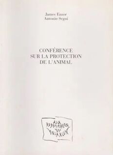 Conférence sur la protection de l'animal - James Ensor