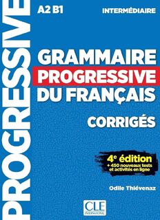 Grammaire progressive du français - corrigés - Maïa Grégoire, Odile Thiévenaz (ISBN 9782090381047)