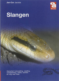 Slangen - J.C. Jacobs, Jan-Cor Jacobs (ISBN 9789058211125)